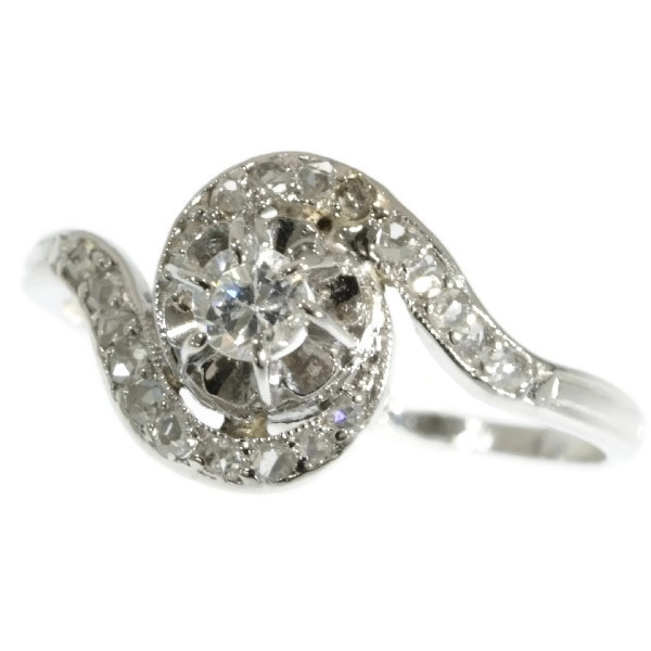 Eternal Twirl: A Vintage 1920s Diamond Ring
